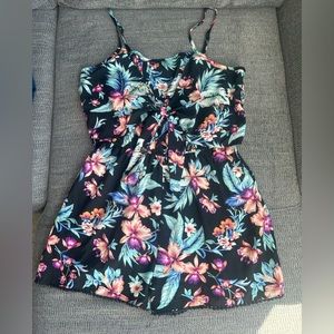 Women’s black floral romper